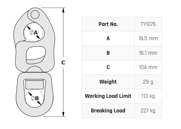 Tylaska Light Air Snap Shackle LT500