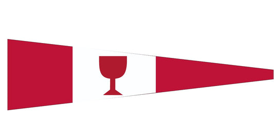 Harry West Flags Red Wine Pennant